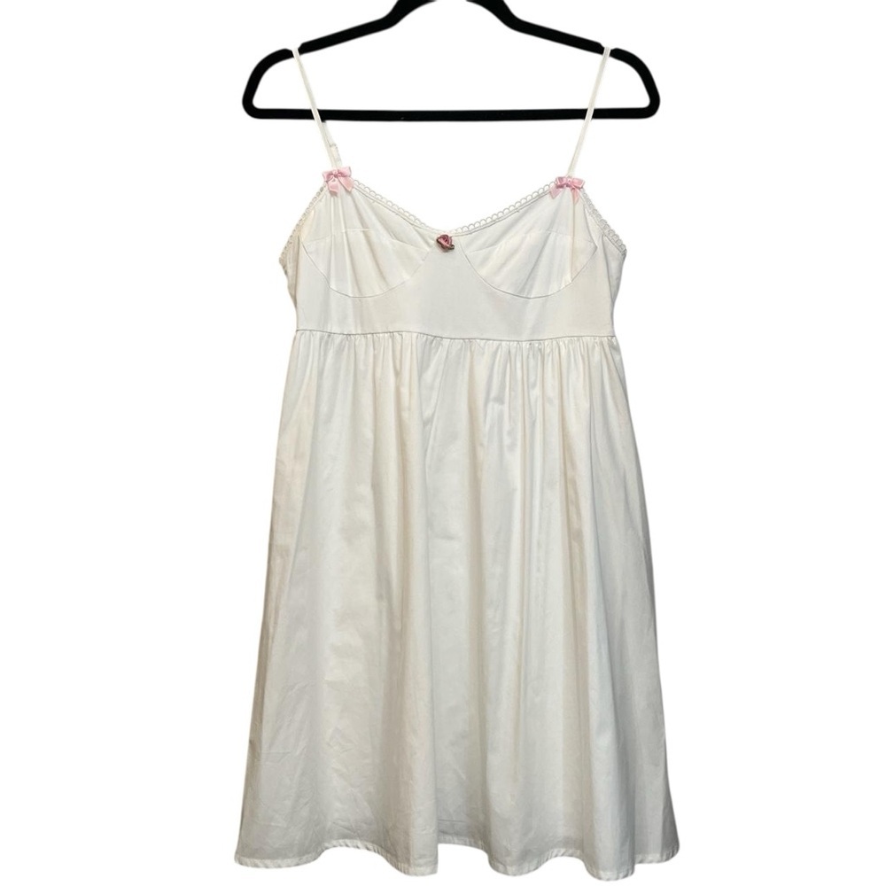 Cider, white cotton baby doll dress, large